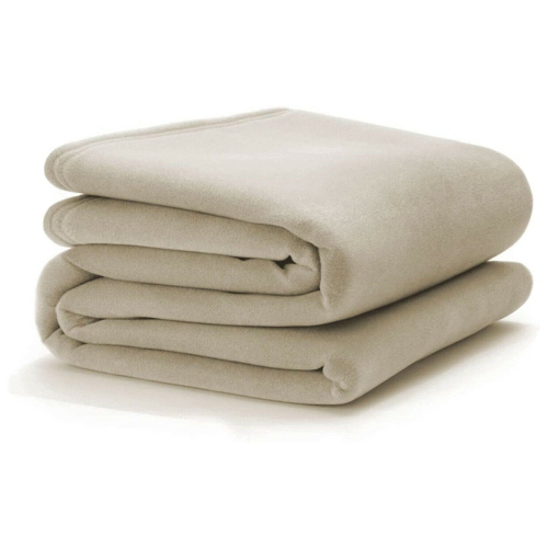 Canadian Linen Vellux Blanket Velvety Soft Plush Lightweight Hypoallergenic Fire Retardant Nylon Fiber All Season, Double Size