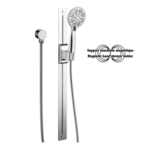 Akuaplus® Magnetic Adjustable Shower Post System - Chrome