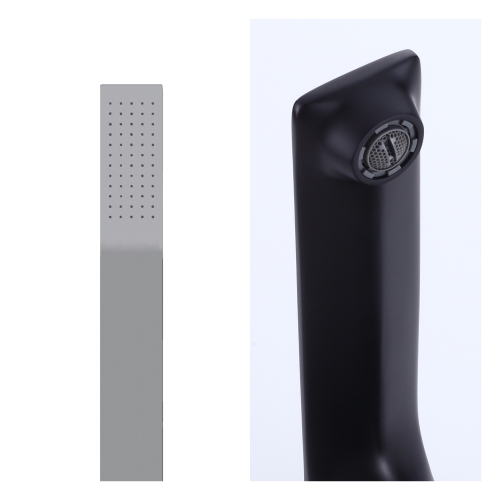 Akuaplus® ELENA Freestanding faucet with diverter and hand shower - matte black