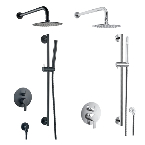 Akuaplus® Elite Shower Faucet with Sliding Rail - Chrome