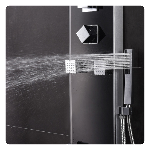 Akuaplus® Zara Shower Panel - Matte Black