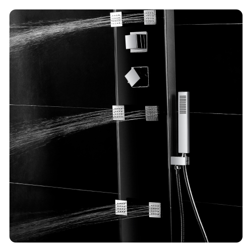 Akuaplus® Zara Shower Panel - Matte Black