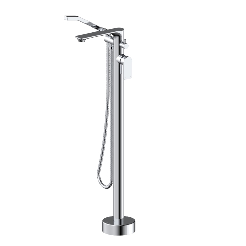 Akuaplus® ELENA Freestanding faucet with diverter and hand shower - chrome