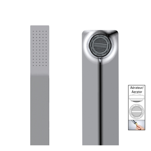 Akuaplus® ELENA Freestanding faucet with diverter and hand shower - chrome