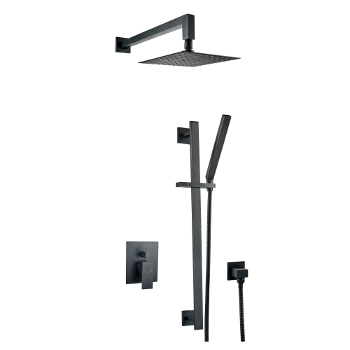 Akuaplus® Irene Shower Faucet with Sliding Rail - matte black