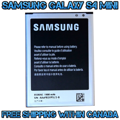 New OEM Replacement Battery B500AE 1900 mAh for Samsung Galaxy S4 Mini i9190 i9192 i9195 - (FREE SHIPPING) | Best Buy Canada