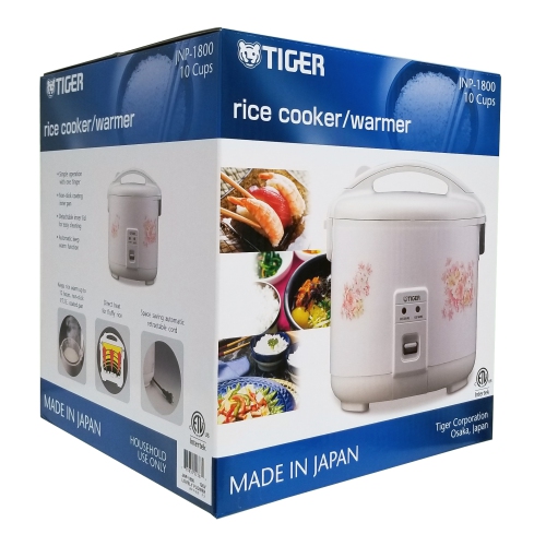 Tiger JNP-1800 Conventional Rice Cooker, 10 Cups - Made in Japan