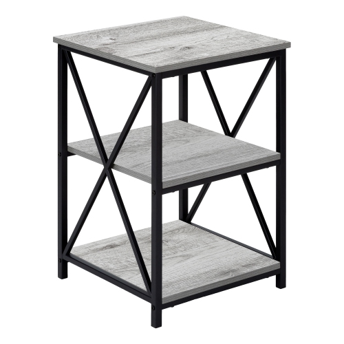 MONARCH  Specialties I 3596 - Accent Table 26"h / Grey / Metal In Black