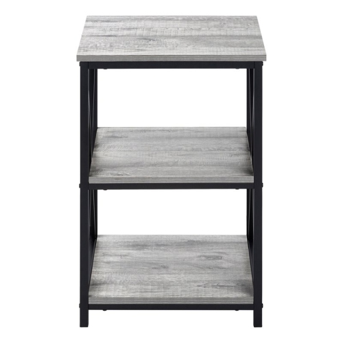 Monarch Specialties I 3596 - Accent Table 26''H / Grey / Black Metal