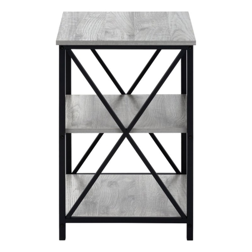 Monarch Specialties I 3596 - Accent Table 26''H / Grey / Black Metal