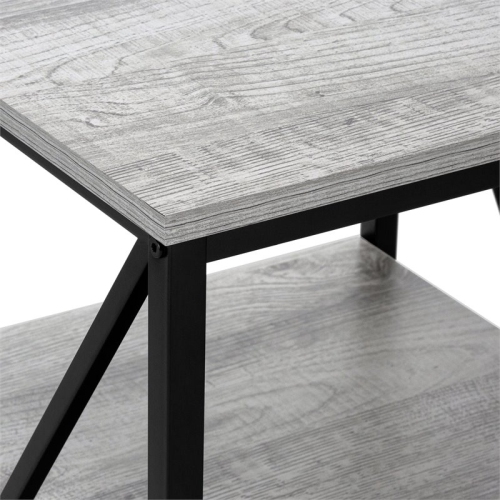 Monarch Specialties I 3596 - Accent Table 26''H / Grey / Black Metal