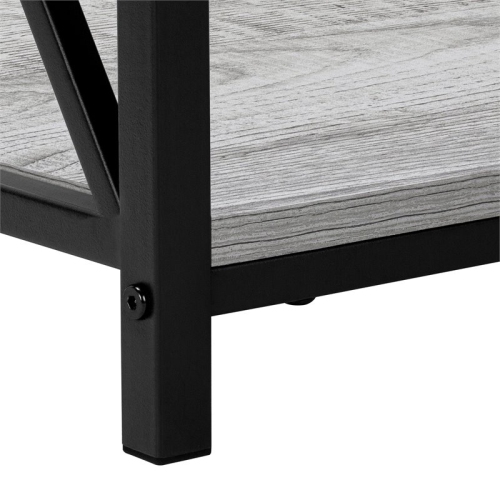 Monarch Specialties I 3596 - Accent Table 26''H / Grey / Black Metal