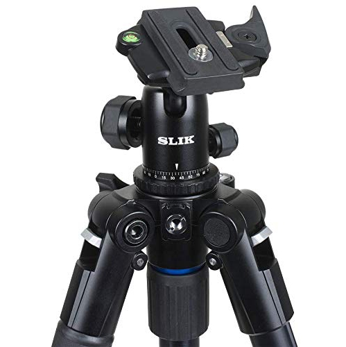 SLIK Pro AL-323BH4 w/SBH-400 Ball Head for Mirrorless/DSLR Sony Nikon Canon Fuji Cameras and More - Black