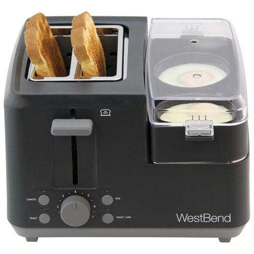 West Bend Breakfast Station - 2-Slice - Black