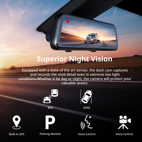 Rexing M1 Pro Front and Rear Mirror Dash Cam