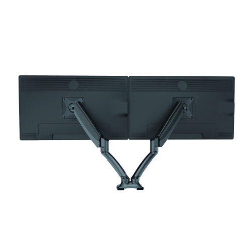 LOCTEK Heavy Duty Gas Spring Dual Arm Desk Mounts Fits 10-27 Inches Monitor