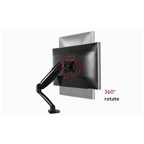 LOCTEK Heavy Duty Gas Spring Dual Arm Desk Mounts Fits 10-27 Inches Monitor