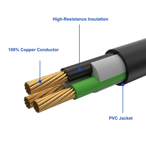 ALEKO WECHW8A30L Heavy Duty ETL Welder Extension Cord 8AWG Lighted Receptacles 30 Foot Cord