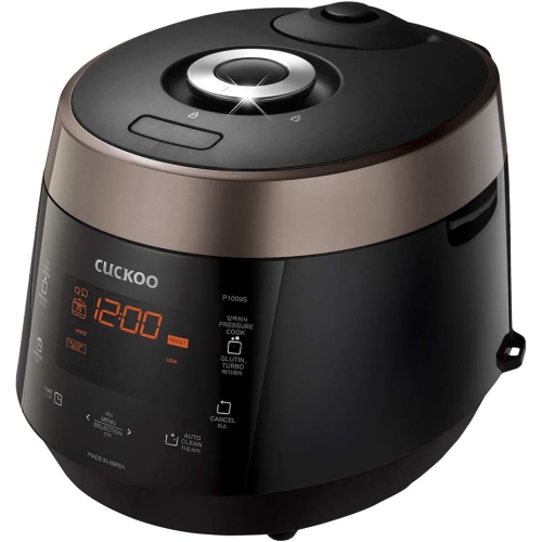 Cuckoo CRP-P1009SB 10 Cup Electric Heating Pressure Cooker & Warmer- 12 Built-in Programs, Glutinous, Mixed, Brown, GABA Rice