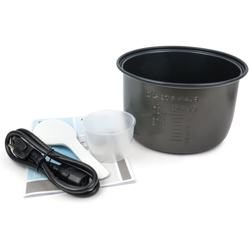 Cuckoo CR-0671V Basic Electric Small Rice Cooker & Warmer, 6 cups, Rice Spatula, Drain Dish, Detachable Inner Lid, Rubber Gasket, and Non-Stick
