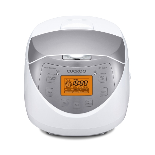Cuckoo CR-0632F Multifunctional & Programmable Electric Rice Cooker, Intelligent Cooking Algorithm, 6 Cups - 12 Cups (Cooked), Made in Korea,
