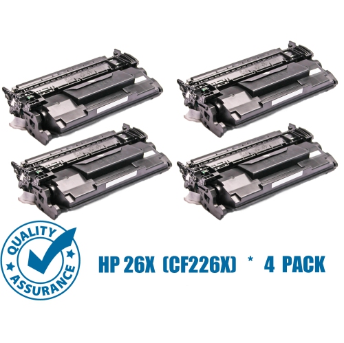 Printer Pro™ Compatible Replacement for 4 Pack HP 26X/CF226Black Toner Cartridge for HP Printer M402d M402dn M402n MFP M426dw M426fdn M426fdw