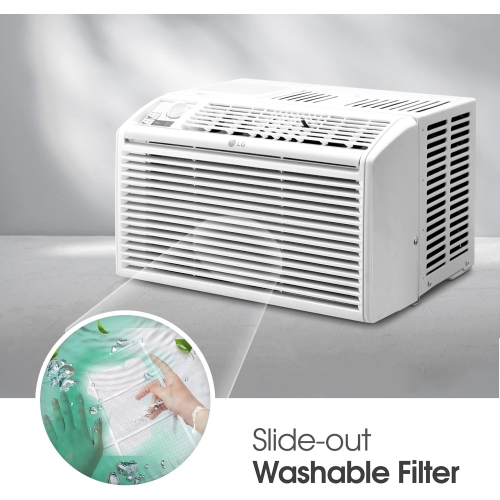 Climatiseurs de fenêtre LG 5000&nbsp;BTU [2023] commandes mécaniques faciles Ultra-Quiet compact Cools Filtre lavable 150 pi2 pour climatiseur de