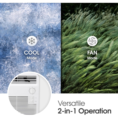 Climatiseurs de fenêtre LG 5000&nbsp;BTU [2023] commandes mécaniques faciles Ultra-Quiet compact Cools Filtre lavable 150 pi2 pour climatiseur de