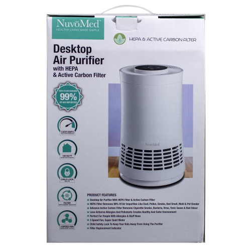 NuvoMed Tabletop HEPA Filtered Air Purifier