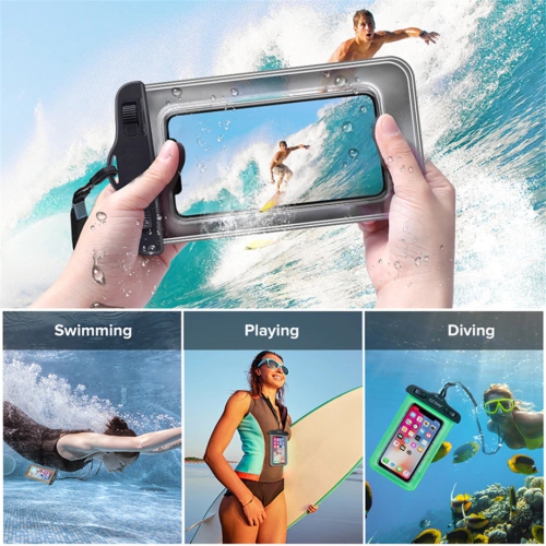 CAROLINE Universal Waterproof Mobile Phone Case Water Proof Swim Pouch for iPhone - Black