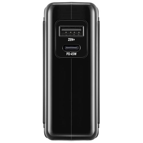 Zendure MIX GO 2-in-1 2-Port USB-A/USB-C Wall Charger & 5000mAh Power Bank - Black