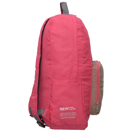 Nicci Foldable Travel Backpack - Rose Red