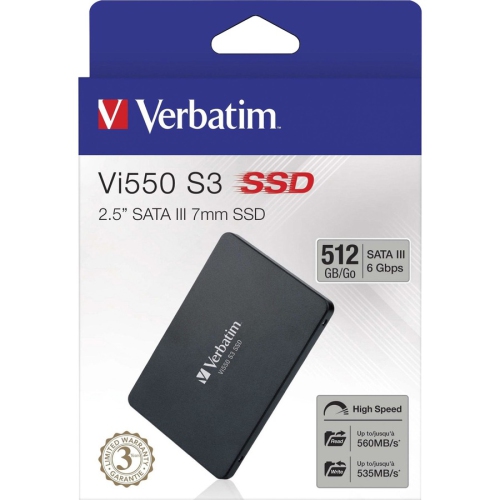 VERBATIM 512 GB 2.5" SATA III Desktop Internal Hard Drive