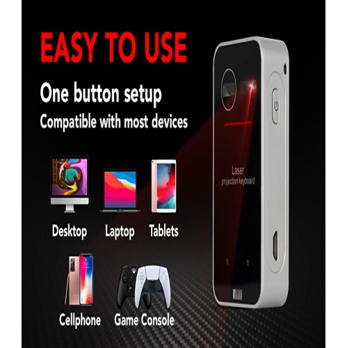 New Version 2026 Wireless Laser Projection Bluetooth Virtual Keyboard for Iphone, Ipad, Smartphone and Tablets