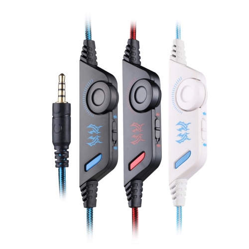 Gaming Headset for PC PS4, Professional Stereo Headset with Noise-Cancelling Microphone, LED Light, in-line Volume Control