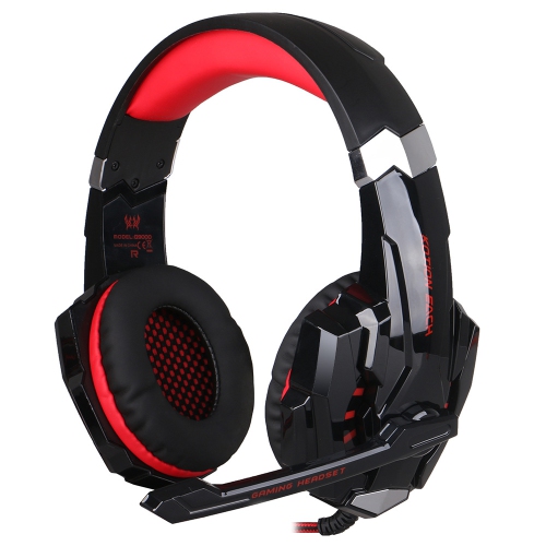 Gaming Headset for PC PS4, Professional Stereo Headset with Noise-Cancelling Microphone, LED Light, in-line Volume Control