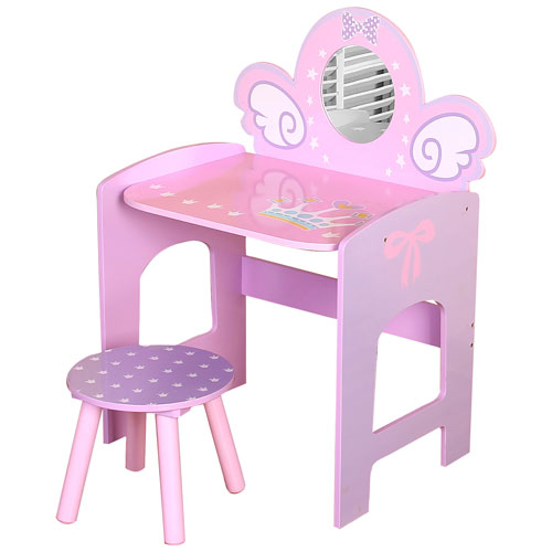 Unicorn Dressing Table and Stool Set - Pink