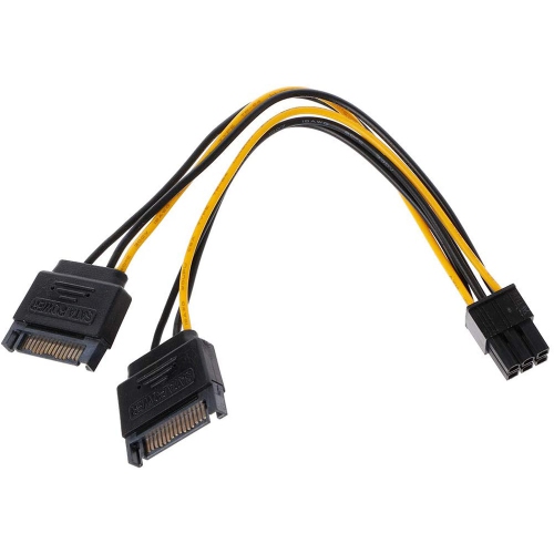 axGear Dual SATA Power to 6Pin & 8Pin Pci-E Cable Adapter Wire for Video Card