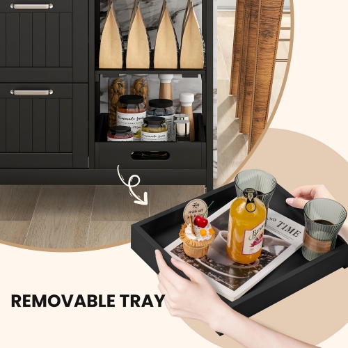 Gymax Rolling Kitchen Island Utility Storage Cart w/ 3 Storage Drawers & Shelves