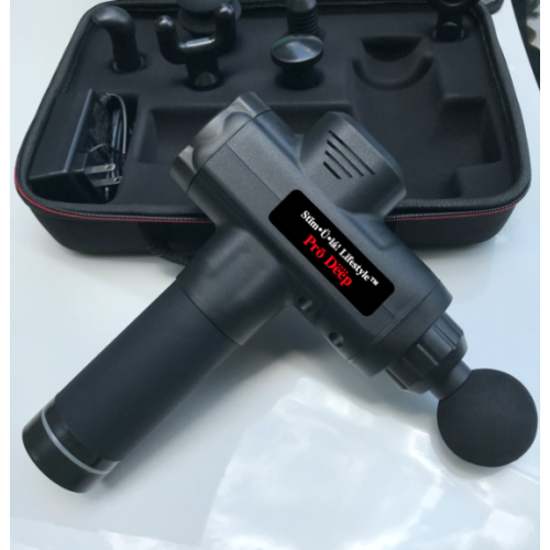 Stimula Lifestyle Pro Deep Portable Electric Professional Deep Tissue Kinetics Therapy Theurapuetic Muscle Massage Gun for Pain - Black