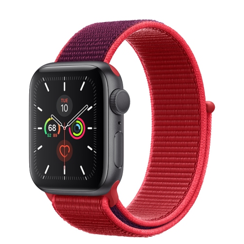 Apple Watch Series 5 (GPS) 40mm Space Grey Aluminum with Red Sport Loop by APPLE - Refurbished condition - Image 2