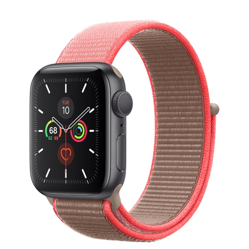 Apple Watch Series 5 (GPS) 40mm Space Grey Aluminum with Neon Pink Sport Loop by APPLE - Refurbished condition - Image 2
