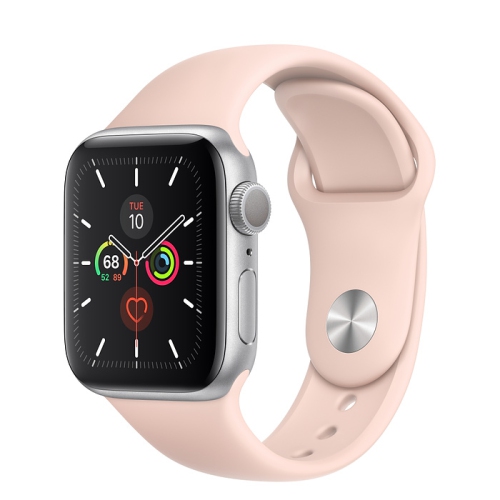 Apple Watch Series 5 (GPS) 40mm Silver Aluminum with Pink Sand Sport Band - Certified Refurbished by APPLE - Refurbished condition - Image 2