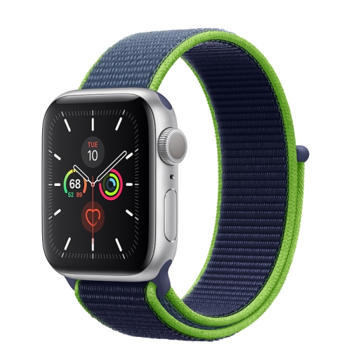 Apple Watch Series 5 (GPS) 40mm Silver Aluminum with Neon Lime Sport Loop - Certified Refurbished by APPLE - Refurbished condition - Image 2