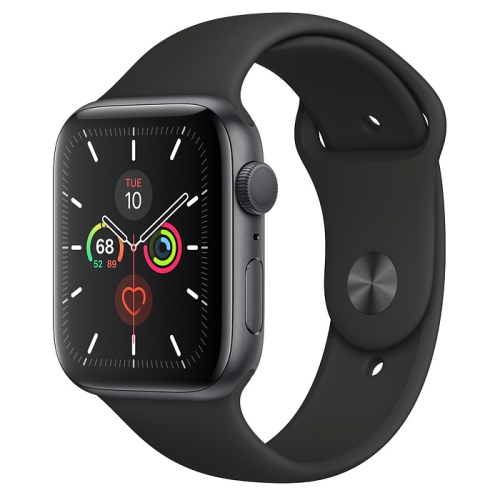 Refurbished - Apple Watch Series 5 (GPS + Cellular) 44mm Space Grey Aluminum with Black Sport Band