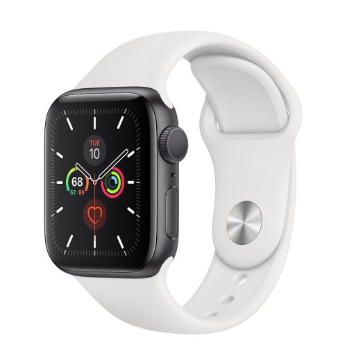 Apple Watch Series 5 (GPS + Cellular) 40mm Space Grey Aluminum with White Sport Band - Certified Refurbished by APPLE - Refurbished condition - Image 2
