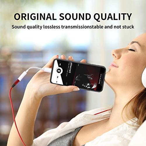 [Apple MFi Certified] iPhone Dongle Headphone Adapter, Lightning to 3.5mm Headphone Jack Adapter Audio AUX Connector