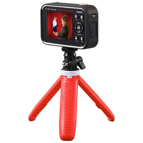 VTech KidiZoom Creator Cam HD Digital Camera with Tripod - Black/Red