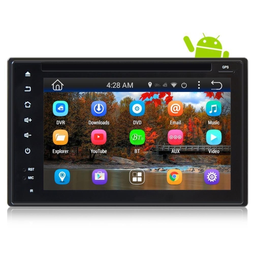 Pyle Autoradio Android WIFI / Bluetooth, Écran tactile, DVD, CD, AUX, USB, Micro USB, RCA, GPS, Assistance, Google Apps,