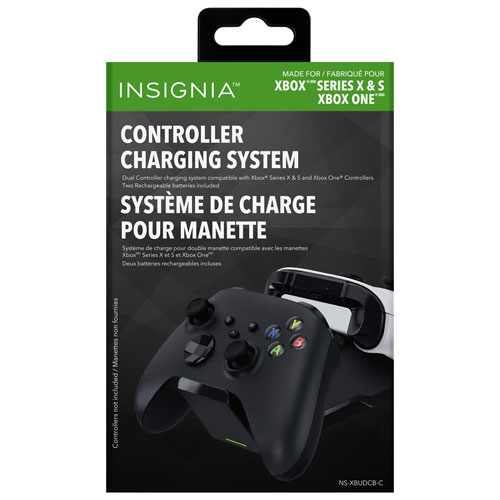Système de chargement pour deux manettes avec batteries d'Insignia pour Xbox Series X|S et Xbox One